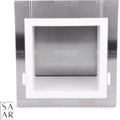 SAAR -Inbouw Toilet Reserve Rolhouder RVS - Met - MAT WIT - Inzetstuk , (uitneembaar) -72 X 20 X 13 Cm - Inbouwdiepte 12 Cm -Badkamer Producten Winkel 1198x1200 24