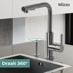 Mizzo Zeepdispenser 300ML - Zeeppompje - Inbouw Keukenblad - Chroom -Badkamer Producten Winkel 1199x1200 17