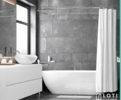 Loti Living Douchegordijn Anti Schimmel – Wit - Inclusief Ringen – Waterdicht - Polyester - Douchegordijn 180x200 Cm -Badkamer Producten Winkel 1200x1000 13