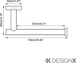 DesignX Toiletrolhouder Zwart - WC Rolhouder - Matte - Papier - Houder - Incl. Schroeven -Badkamer Producten Winkel 1200x1000 25