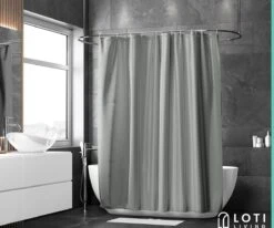 Loti Living Douchegordijn Anti Schimmel – Grijs - Inclusief Ringen – Waterdicht - Polyester - Douchegordijn 180x200 Cm -Badkamer Producten Winkel 1200x1000 4