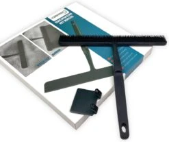 Vannons - Douchewisser Zwart - Douche Trekker Met Zelfklevende Ophanghaak - Met Borstel - Siliconen - Zwart -Badkamer Producten Winkel 1200x1004 6