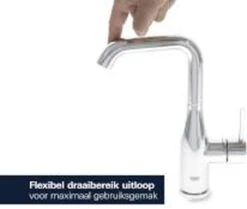 GROHE Essence New Wastafelkraan - Met EcoJoy® - Draaibare Uitloop - Zonder Waste - Chroom - 23541001 -Badkamer Producten Winkel 1200x1013 1