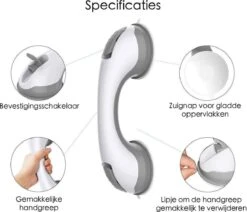 Zuignap Handgreep Badkamer - Douche Handgreep Met Zuignap - Veiligheidsgreep - Helping Hand Handvat -Badkamer Producten Winkel 1200x1031 3