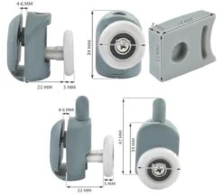 Reserve Wieltjes Voor Douchedeur – Douche Deur Rollers – Wielen Douchedeur – Loopwielen – Katrollen – Set Van 4 Onder En 4 Boven -Badkamer Producten Winkel 1200x1054