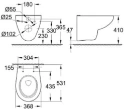 GROHE Bau Arena Complete Toiletset Rimless -Badkamer Producten Winkel 1200x1054 3