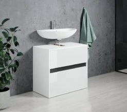 Wastafel Onderkast Stockholm 67cm Wit Badkamerkast Staand -Badkamer Producten Winkel 1200x1058