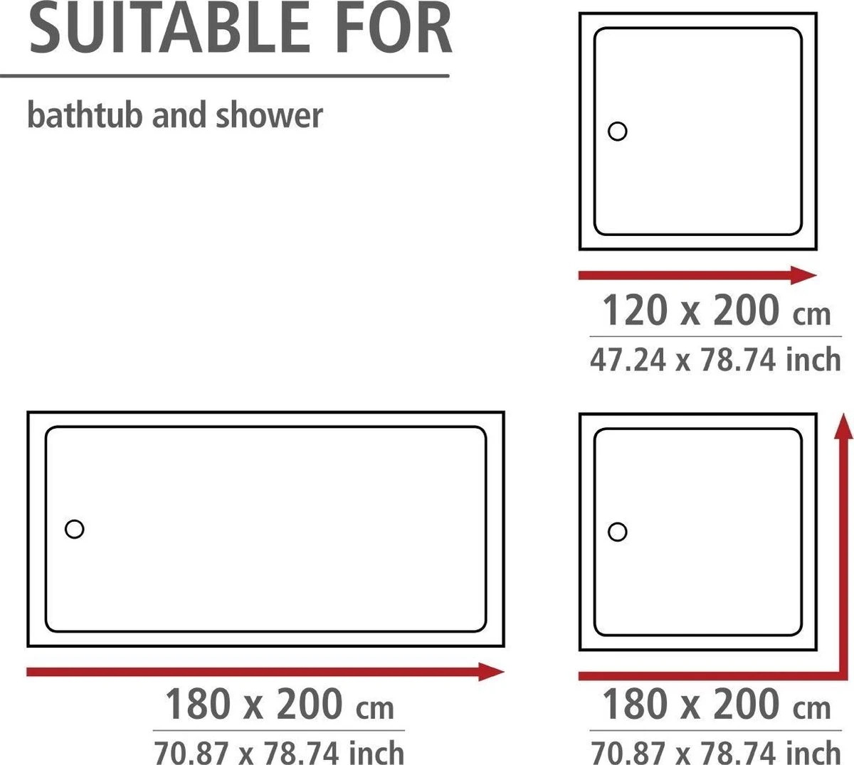 WENKO Anti-schimmel Douchegordijn Uni Wit 180x200cm Polyester Inclusief Ophangringen 10 WENKO Anti-schimmel Douchegordijn Uni Wit 180x200cm Polyester Inclusief Ophangringen - Afbeelding 8