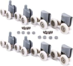 Merkloos Wielen Voor Douchedeur, Rollen Voor Douchedeur, Wieltjes, Douchedeur, 4 X Boven En 4 X Onder, Badkamer, 25 Mm, 8 Stuks Dubbele Wielen -Badkamer Producten Winkel 1200x1084 1