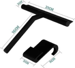 Merkloos Douchewisser Zwart Met Ophanghaak - Raamwisser - Douche Trekker - Badkamer Accessoires - Wisser Douche - Silicone Raamtrekker -Badkamer Producten Winkel 1200x1086 4