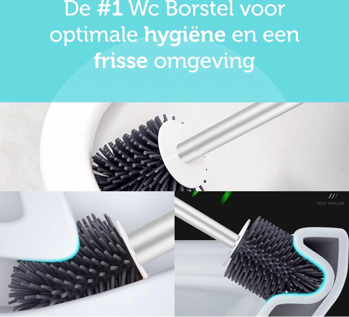 WC Borstel - Toiletborstel - WC Borstel Met Houder - Siliconen Toiletborstel - Vrijstaand Of Hangend - Slimme Lekbak - Optimale Hygiëne 5 WC Borstel - Toiletborstel - WC Borstel Met Houder - Siliconen Toiletborstel - Vrijstaand Of Hangend - Slimme Lekbak - Optimale Hygiëne - Afbeelding 3