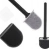 WC Borstel - Siliconen Borstel Met Houder - Hangend Met Plakstrip - Duurzaam Toilet Borstel - Zwart - Rheme -Badkamer Producten Winkel 1200x1089 7