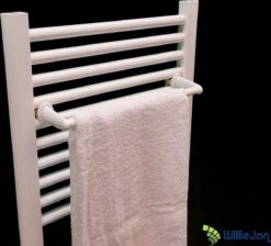 WillieJan Radiator Handdoeken Droog Rek 940W – Wit – 1 Stang – 36 Cm – Radiatorbevestiging – Zonder Boren