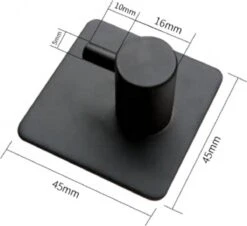 Merkloos Handdoekhaak Set Van 4 Stuks Zonder Boren RVS Zwart Vierkant Zelfklevend Badjas Theedoek Hanger Keuken Badkamer Handdoek Haakjes -Badkamer Producten Winkel 1200x1100 1