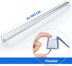 Minismus Douchedeurafdichting Met Waterkering (2 Strips Van 1 Meter, Makkelijk Inkortbaar) - Waterstopper Geschikt Voor Glas Van 6 Tot 8 Mm - Douchedorpel - Lekstrip Voor Horizontale Bevestiging -Badkamer Producten Winkel 1200x1101 1