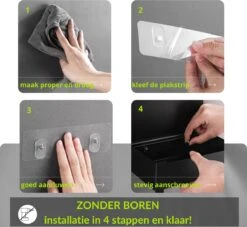 1FORME | Toiletrolhouder | WC-rolhouder | Met Plankje / Plateau | Met Opbergvak Vochtige Doekjes | RVS Zwart | Met Of Zonder Boren | 21 1FORME | Toiletrolhouder | WC-rolhouder | Met Plankje / Plateau | Met Opbergvak Vochtige Doekjes | RVS Zwart | Met Of Zonder Boren | -Badkamer Producten Winkel 1200x1105 5