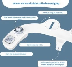 Bidet Voor Toilet/WC - Dubbele Sproeier - Warm En Koud Functie - Wit -Badkamer Producten Winkel 1200x1107 2