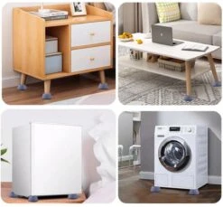Wasmachine Demper – Trillingsdemper – Anti Slip – Schokdemper – Anti Tril – Wasmachine Voetjes – Vibratiedempers – Verhoger – 4 Stuks - Grijs -Badkamer Producten Winkel 1200x1114 1