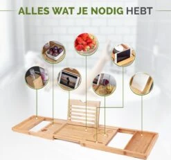 Krexs - Badplank – Badbrug - Badplank Voor In Bad – Badrekje - Badtafel - Badkuip Plank - Bamboe Badplank -Badkamer Producten Winkel 1200x1123 3
