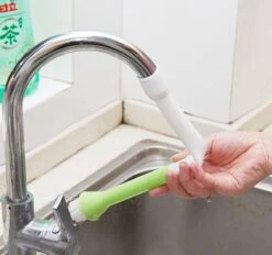 Merkloos Verlengborstel Voor Kraan - Buigbaar Met Schoonmaakborstel - Siliconen - Groen - 2 Stuks -Badkamer Producten Winkel 1200x1125 1