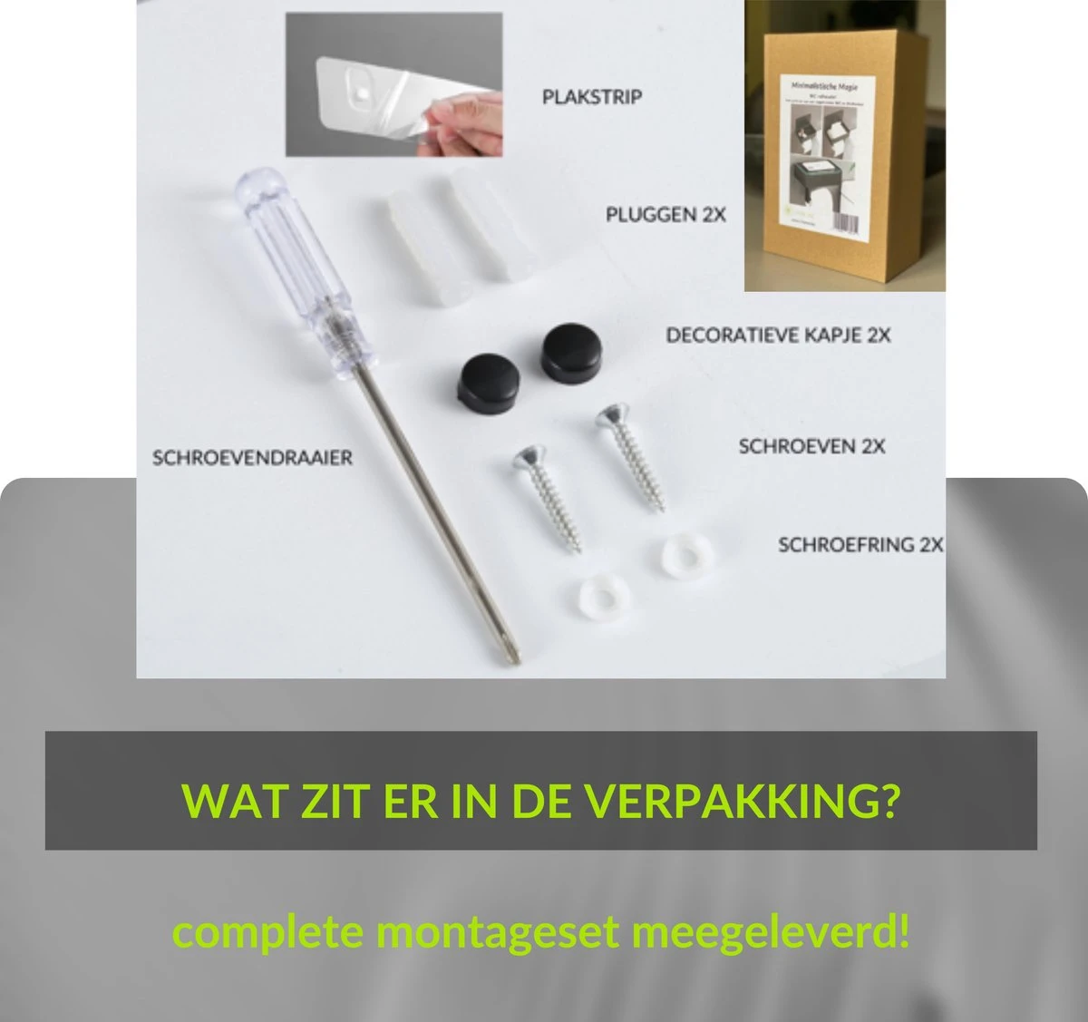 1FORME | Toiletrolhouder | WC-rolhouder | Met Plankje / Plateau | Met Opbergvak Vochtige Doekjes | RVS Zwart | Met Of Zonder Boren | 10 1FORME | Toiletrolhouder | WC-rolhouder | Met Plankje / Plateau | Met Opbergvak Vochtige Doekjes | RVS Zwart | Met Of Zonder Boren | - Afbeelding 8
