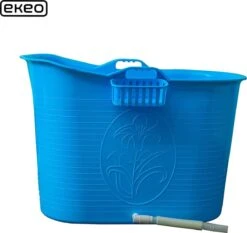 EKEO - Zitbad Voor Volwassenen – Bath Bucket – 200L – Mobiele Badkuip – Inclusief Badrek - Blauw -Badkamer Producten Winkel 1200x1130 1