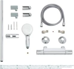 GROHE Grohtherm 800 Thermostatische Douchekraan - Met Doucheset - EcoJoy®- Chroom - 34565001 -Badkamer Producten Winkel 1200x1132