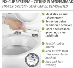 WENKO WC Bril Gubbio - Antibacterieel Wit Duroplast - Easy-Close Sluiting - Fix-Clip Bevestiging In RVS - Belastbaar Tot 350 Kg - Toiletbril - Toiletzitting -Badkamer Producten Winkel 1200x1134 2