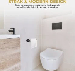 HGMD® WC Rolhouder Zelfklevend - Zwart - Toiletrolhouder Zwart - Toiletrolhouder Zonder Boren -Badkamer Producten Winkel 1200x1137 2