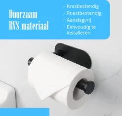 Flusive Toiletrolhouder Met 4 Handdoekhaakjes - Wc Rolhouder - Zelfklevend Zonder Boren - RVS - Zwart 17 Flusive Toiletrolhouder Met 4 Handdoekhaakjes - Wc Rolhouder - Zelfklevend Zonder Boren - RVS - Zwart -Badkamer Producten Winkel 1200x1142 8