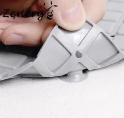 Zenergy Badmat - Antislipmat - Douchemat - Grijs - 70x40cm - Antislipmat Bad - Antislipmat Douche - Schimmelbestendig - Met Zuignappen - Wasbaar -Badkamer Producten Winkel 1200x1143 4