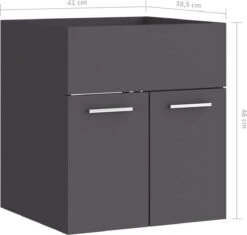 VidaXL Wastafelkast 41x38,5x46 Cm Spaanplaat Grijs -Badkamer Producten Winkel 1200x1144 6
