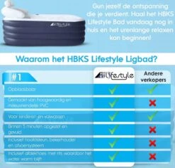 HBKS Lifestyle Bad – Opblaasbaar Ligbad – Bath Bucket – Zitbad Voor Volwassenen - Ijsbad Wim Hof Methode - Badkuip – Ice Bath – Blauw -Badkamer Producten Winkel 1200x1145