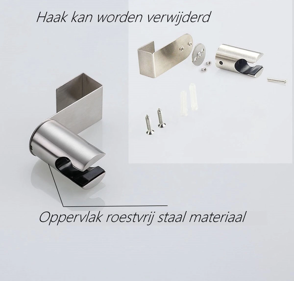 BetterSells® Bidet Handdoucheset - Shattaf - Bidet Sproeier Uit Geborsteld RVS - Inclusief Slang, T-stuk & Wandhouder 10 BetterSells® Bidet Handdoucheset - Shattaf - Bidet Sproeier Uit Geborsteld RVS - Inclusief Slang, T-stuk & Wandhouder - Afbeelding 8