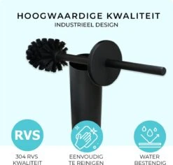 VDN Stainless Toiletborstel Met Houder - Toiletborstelhouder - Zwart - Wc Borstel Met Houder - RVS - Vrijstaand -Badkamer Producten Winkel 1200x1147 16