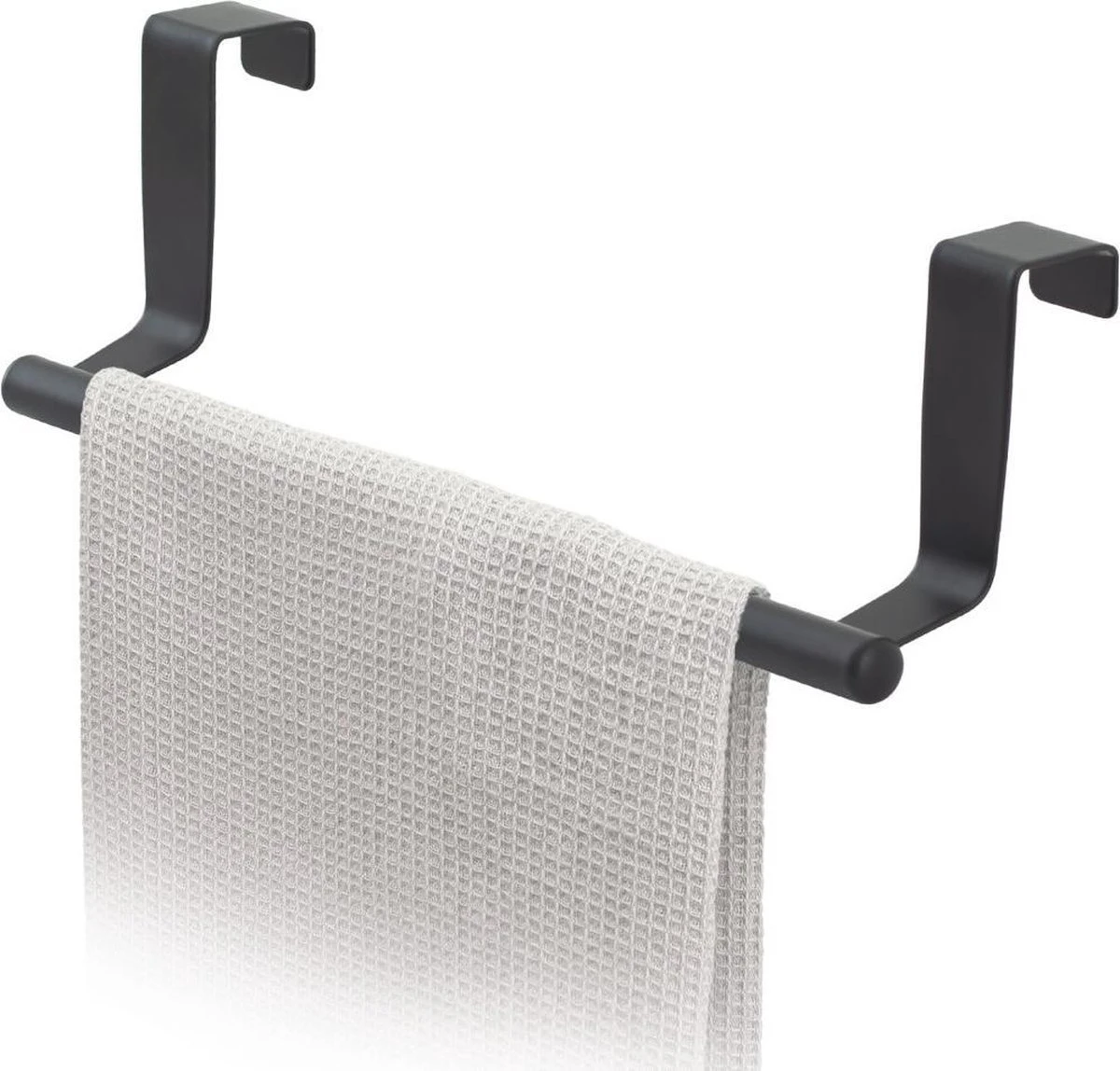 Tatkraft HORIZON - RVS Kastdeur Handdoekrek - Keukenkast Deur Handdoek/Vaatdoek Houder Rek Stang Hanger - Towel Rack Kast Deurhanger Deurhaak Keuken - Handdoekstang - Mat Zwart - 23CM 3 Tatkraft HORIZON - RVS Kastdeur Handdoekrek - Keukenkast Deur Handdoek/Vaatdoek Houder Rek Stang Hanger - Towel Rack Kast Deurhanger Deurhaak Keuken - Handdoekstang - Mat Zwart - 23CM