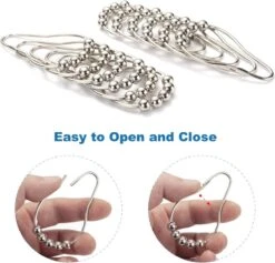 BOTC Gordijnringen - 12 Stuks Gordijn Haken - Gordijnhaken- RVS Gordijn Ringen Voor Gordijn Roede - Sliver 12 BOTC Gordijnringen - 12 Stuks Gordijn Haken - Gordijnhaken- RVS Gordijn Ringen Voor Gordijn Roede - Sliver -Badkamer Producten Winkel 1200x1149 1