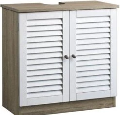 Casaria Wastafel Onderkast Met Uitsparing 60 X 30 X 60cm Witbruin -Badkamer Producten Winkel 1200x1152 5