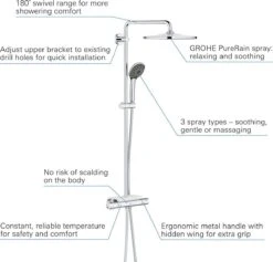 GROHE QuickFix Vitalio Joy 310 Regendouche - CoolTouch - Met Planchet - ø 31 Cm - Chroom 27 GROHE QuickFix Vitalio Joy 310 Regendouche - CoolTouch - Met Planchet - ø 31 Cm - Chroom -Badkamer Producten Winkel 1200x1153 4