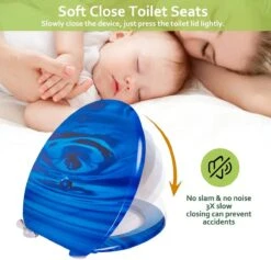 IGOODS WC-brillen - Toiletbrilhoes - 1 St - Universeel - Toiletdeksel Met Softclose - Houten Toiletdeksel - Marineblauw -Badkamer Producten Winkel 1200x1153 5