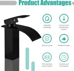 Wastafelkraan - Kranen Badkamer - Wastafelmengkraan - Mengkraan Wastafel - Zwart -Badkamer Producten Winkel 1200x1153 7