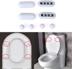 FSW-Products - 6 Stuks - WC Buffers Set - ABS - Buffer Voor Wc - Wc-bril Beschermen - Vervangbare - Closet - Closetbuffer -Badkamer Producten Winkel 1200x1156 13