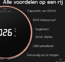 Royal WM - Automatische Zeepdispenser - 300ml - Zwart - Wandmontage - Sensor -Badkamer Producten Winkel 1200x1156 26