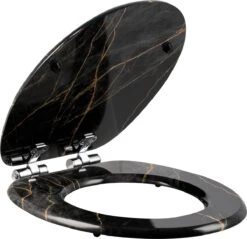 Kamyra® Toiletbril Met Softclose & Print - Toiletbrillen, WC Bril, Brillen, Toiletzitting - Zwart Marmer - 37.5x43.5 Cm 10 Kamyra® Toiletbril Met Softclose & Print - Toiletbrillen, WC Bril, Brillen, Toiletzitting - Zwart Marmer - 37.5x43.5 Cm -Badkamer Producten Winkel 1200x1162 9