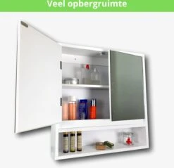 Spiegelkast - Spiegelkast Badkamer - Spiegel - Badkamerkast - Wit - B56 X D13 X H58 Cm -Badkamer Producten Winkel 1200x1163 3