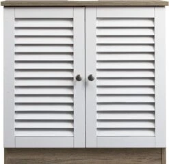 Casaria Wastafel Onderkast Met Uitsparing 60 X 30 X 60cm Witbruin