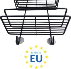 Ball Design Zwart Doucherek-3 Laags Hangend-Zonder Boren-Zwart -Badkamer Producten Winkel 1200x1168 10