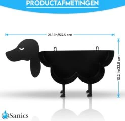 Sanics Reserverolhouder Vrijstaand - Hangend - Wandhouder - Hond - Zwart - Dier -Badkamer Producten Winkel 1200x1170 10
