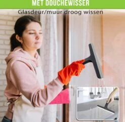 Doucherek Zonder Boren Inclusief Douchewisser - Aan Douchewand - Zwart - Ophangbaar - Zuignap - 2 Laags - Wiper - Shower Rack - Valentijnsdag Cadeau -Badkamer Producten Winkel 1200x1172 5