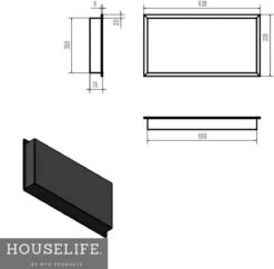 HouseLife Inbouwnis Badkamer - Mat Zwart - 60x30x7 Cm - Roestvrij Staal (RVS) -Badkamer Producten Winkel 1200x1174 1